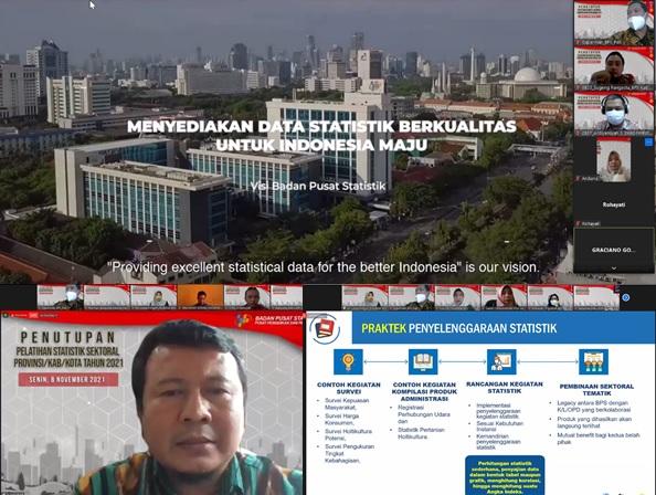 Penutupan Pelatihan Statistik Sektoral 2021