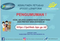 Pengumuman Hasil Akhir Seleksi Calon Petugas SP2020-LF