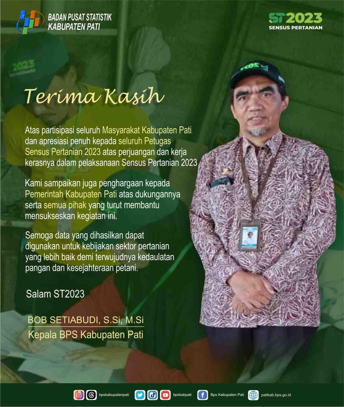 [Terima Kasih] Pelaksanaan Lapangan ST2023 Telah Usai