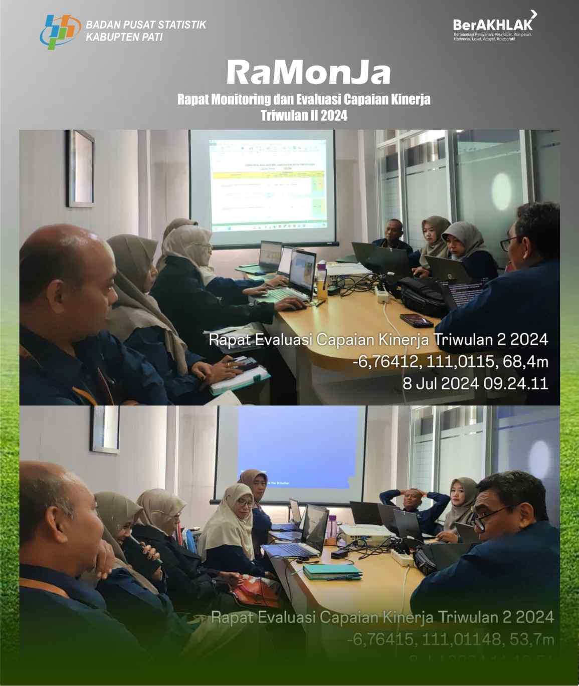 RaMonJa (Rapat Monitoring dan Evaluasi Capaian Kinerja) Triwulan II 2024